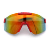 Boys Kid Size Large Shield Rimless Sport MTB Plastic Sunglasses