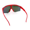 Boys Kid Size Large Shield Rimless Sport MTB Plastic Sunglasses