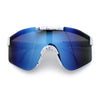 Boys Kid Size Large Shield Rimless Sport MTB Plastic Sunglasses