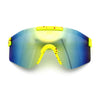 Boys Kid Size Large Shield Rimless Sport MTB Plastic Sunglasses