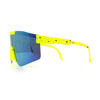 Boys Kid Size Large Shield Rimless Sport MTB Plastic Sunglasses