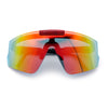 Boys Size Flip Up Shield Rimless Adjustable Arm MTB Sport Sunglasses