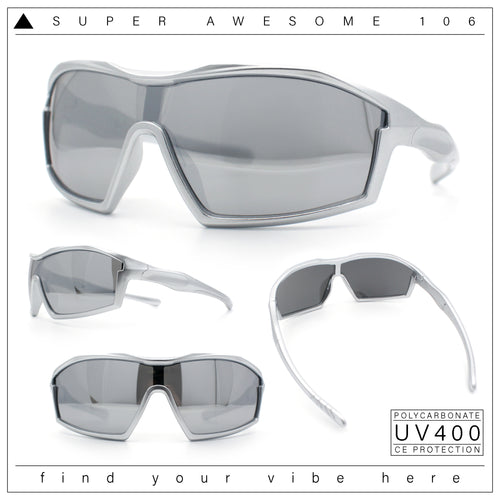 Boys Child Size Wrap Shield Aerodynamic Sport Plastic Sunglasses