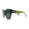 Womens Collapsible Folding Oversized Cat Eye Plastic Sunglasses