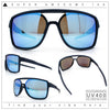 Mens Wrap Arm Oversized Sport Rectangle Mirror Lens Plastic Sunglasses