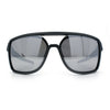 Mens Wrap Arm Oversized Sport Rectangle Mirror Lens Plastic Sunglasses