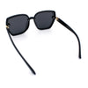 Womens Luxe Rhinestone Jewel Hinge Oversized Rimless Butterfly Sunglasses