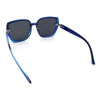 Womens Luxe Rhinestone Jewel Hinge Oversized Rimless Butterfly Sunglasses