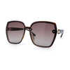 Womens Luxe Rhinestone Jewel Hinge Oversized Rimless Butterfly Sunglasses