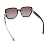 Womens Luxe Rhinestone Jewel Hinge Oversized Rimless Butterfly Sunglasses