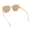 Womens Luxe Rhinestone Jewel Hinge Oversized Rimless Butterfly Sunglasses
