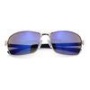 Mens 90s Rectangular Metal Rim Sport Wrap Arm Sunglasses