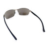 Mens 90s Rectangular Metal Rim Sport Wrap Arm Sunglasses