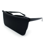 Unique Collapsible Sun Visor Horn Rim Hipster Plastic Sunglasses