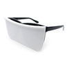 Unique Collapsible Sun Visor Horn Rim Hipster Plastic Sunglasses