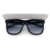 Unique Collapsible Sun Visor Horn Rim Hipster Plastic Sunglasses