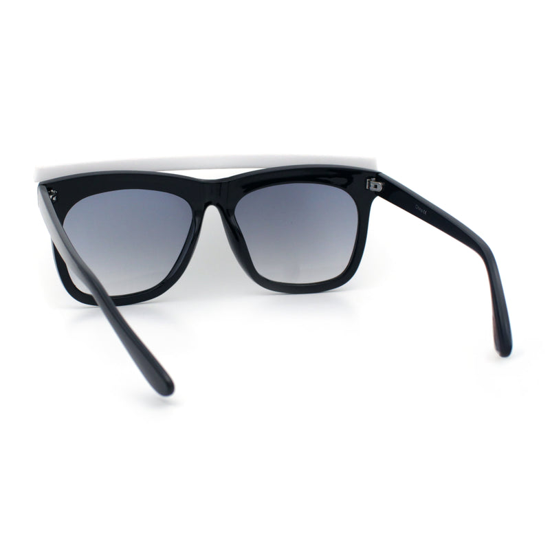 Unique Collapsible Sun Visor Horn Rim Hipster Plastic Sunglasses