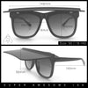 Unique Collapsible Sun Visor Horn Rim Hipster Plastic Sunglasses