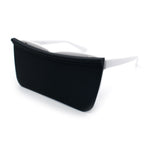 Unique Collapsible Sun Visor Horn Rim Hipster Plastic Sunglasses