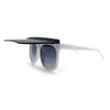 Unique Collapsible Sun Visor Horn Rim Hipster Plastic Sunglasses
