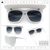 Unique Collapsible Sun Visor Horn Rim Hipster Plastic Sunglasses