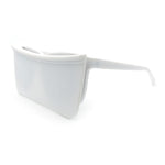 Unique Collapsible Sun Visor Horn Rim Hipster Plastic Sunglasses