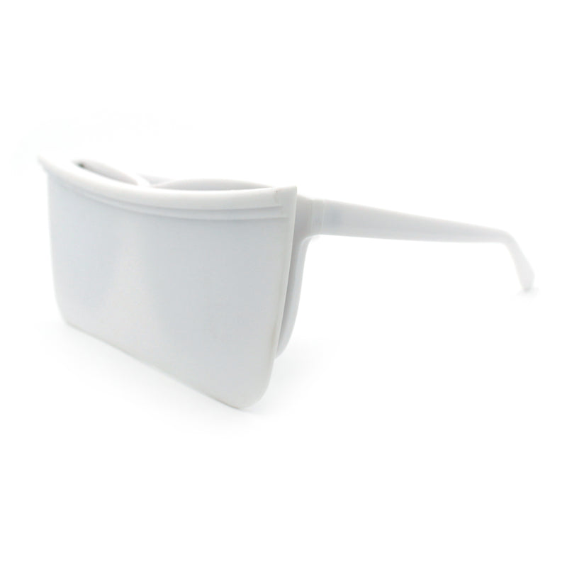 Unique Collapsible Sun Visor Horn Rim Hipster Plastic Sunglasses
