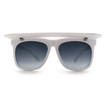 Unique Collapsible Sun Visor Horn Rim Hipster Plastic Sunglasses