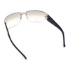 Mens 90s Refined Classic Wrap Rimless Rectangle Metal Fashion Sunglasses