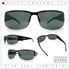 Mens 90s Refined Classic Wrap Rimless Rectangle Metal Fashion Sunglasses