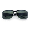 Mens 90s Refined Classic Wrap Rimless Rectangle Metal Fashion Sunglasses