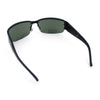 Mens 90s Refined Classic Wrap Rimless Rectangle Metal Fashion Sunglasses