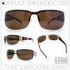 Mens 90s Refined Classic Wrap Rimless Rectangle Metal Fashion Sunglasses