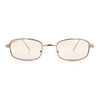 Mens Small Snug Narrow Rectangular Pimp Metal Rim Sunglasses