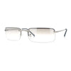 Mens Spring Hinge Narrow Rectangular Rimless Classy Metal Rim Sunglasses