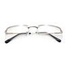 Mens Spring Hinge Narrow Rectangular Rimless Classy Metal Rim Sunglasses