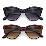 SA106 Womens High Point Squared Half Rim Look Cat Eye Sunglasses