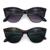 SA106 Womens High Point Squared Half Rim Look Cat Eye Sunglasses
