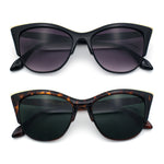 SA106 Womens High Point Squared Half Rim Look Cat Eye Sunglasses