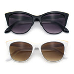 SA106 Womens High Point Squared Half Rim Look Cat Eye Sunglasses