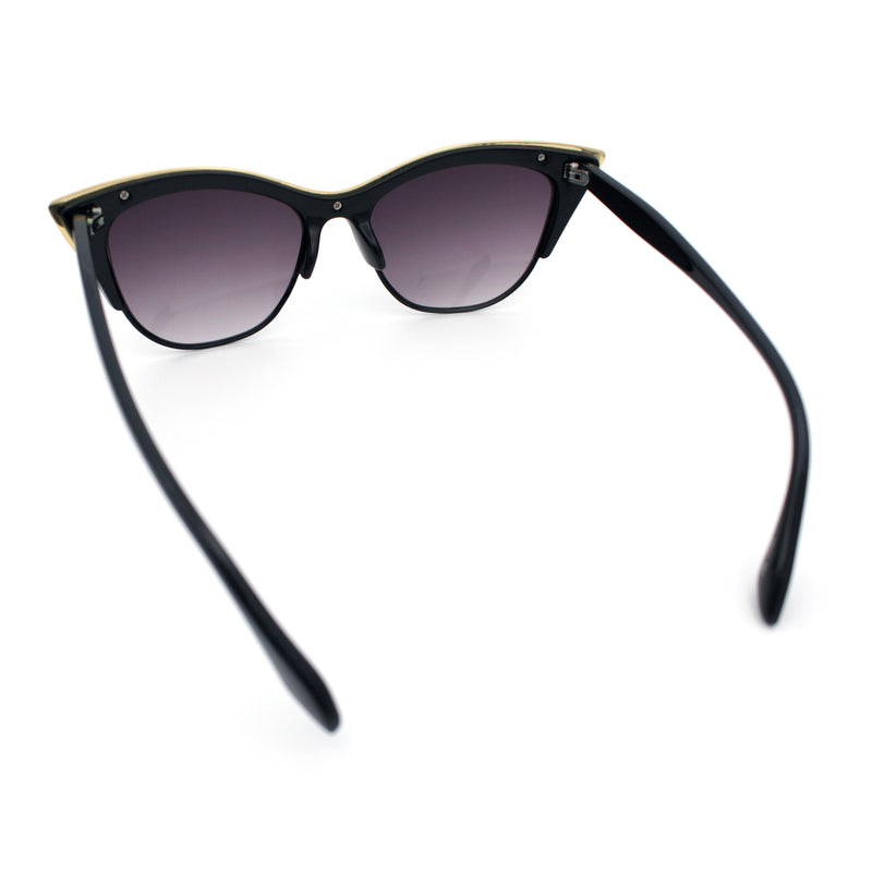 SA106 Womens High Point Squared Half Rim Look Cat Eye Sunglasses
