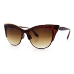 SA106 Womens High Point Squared Half Rim Look Cat Eye Sunglasses