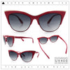 SA106 Womens High Point Squared Half Rim Look Cat Eye Sunglasses