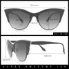 SA106 Womens High Point Squared Half Rim Look Cat Eye Sunglasses