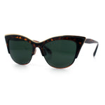 SA106 Womens High Point Squared Half Rim Look Cat Eye Sunglasses
