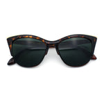 SA106 Womens High Point Squared Half Rim Look Cat Eye Sunglasses