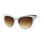 SA106 Womens High Point Squared Half Rim Look Cat Eye Sunglasses