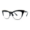 SA106 Womens High Point Squared Half Rim Look Cat Eye Glasses