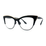 SA106 Womens High Point Squared Half Rim Look Cat Eye Glasses