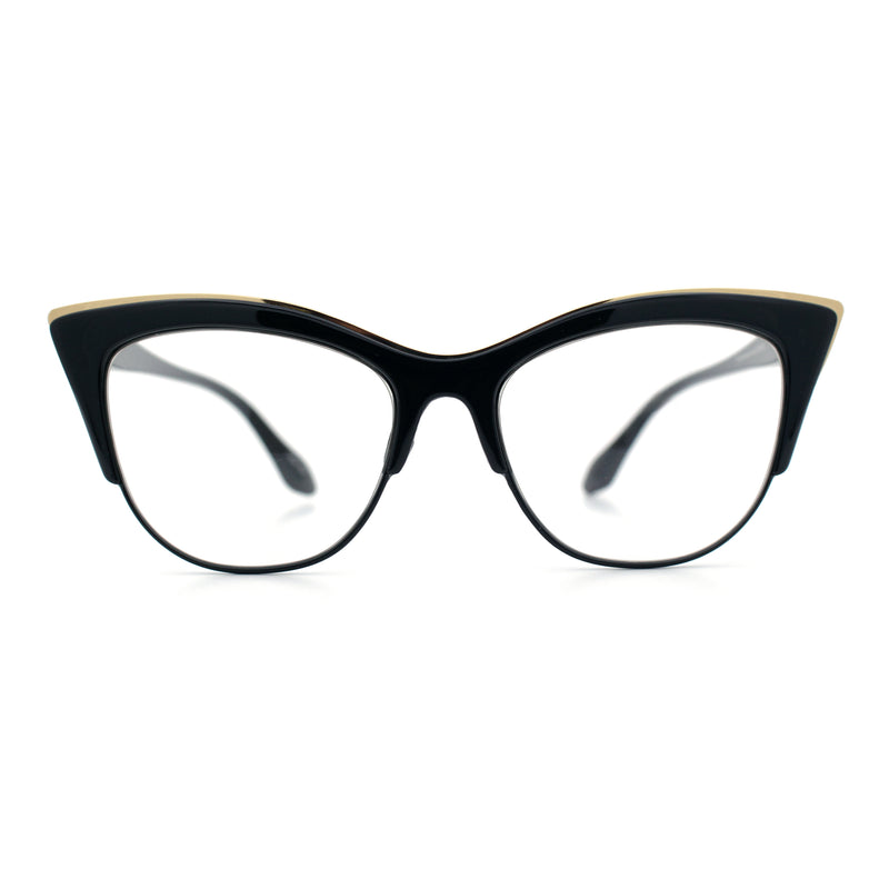 SA106 Womens High Point Squared Half Rim Look Cat Eye Glasses
